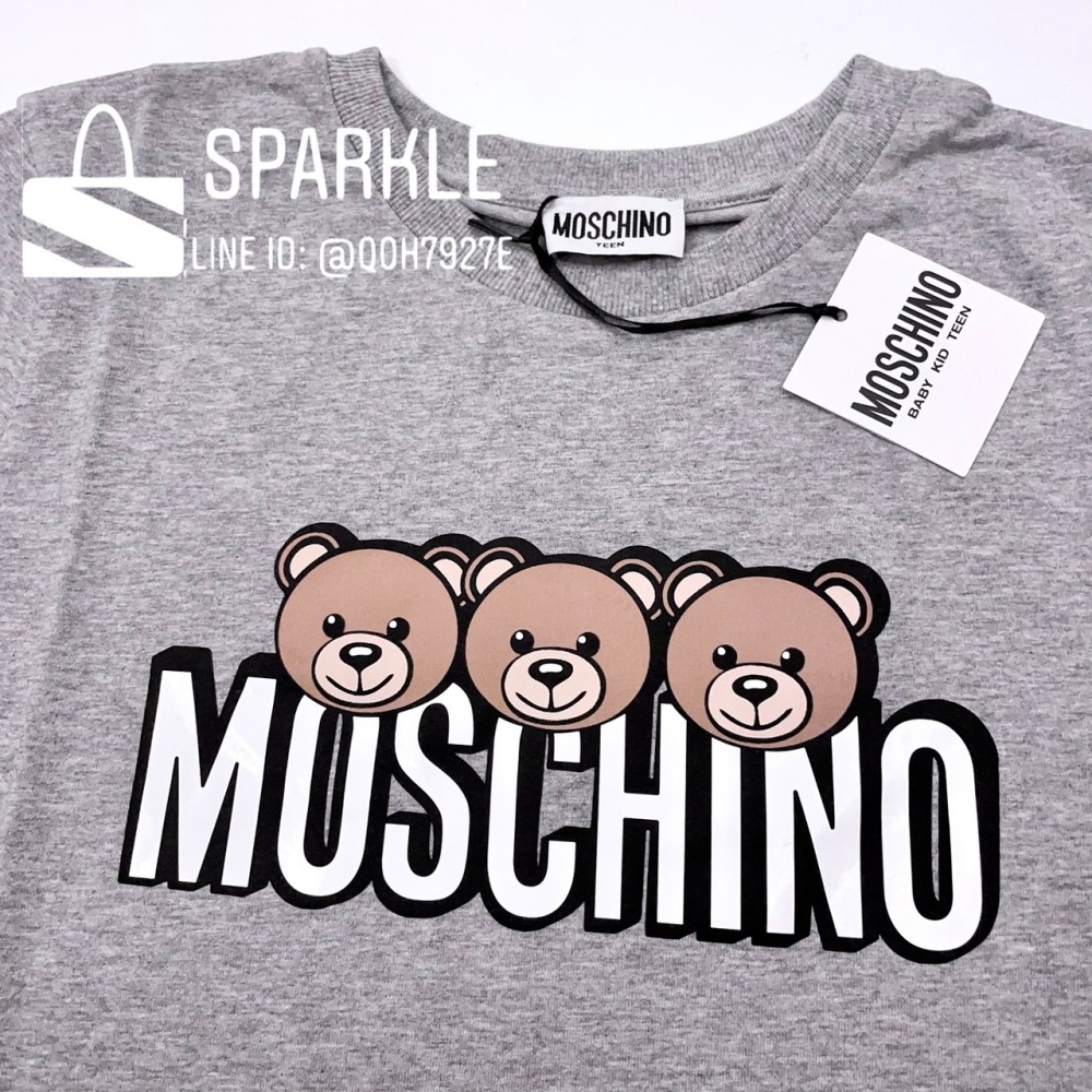 ✴Sparkle歐美精品✴ Moschino 三隻小熊logo短袖T恤上衣 青年版 現貨真品-細節圖6