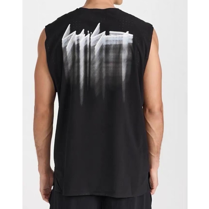 ✴Sparkle歐美精品✴ Y-3黑色陰影白字母網眼速乾坦克背心上衣 Y3背心 IN8745 現貨真品-細節圖2