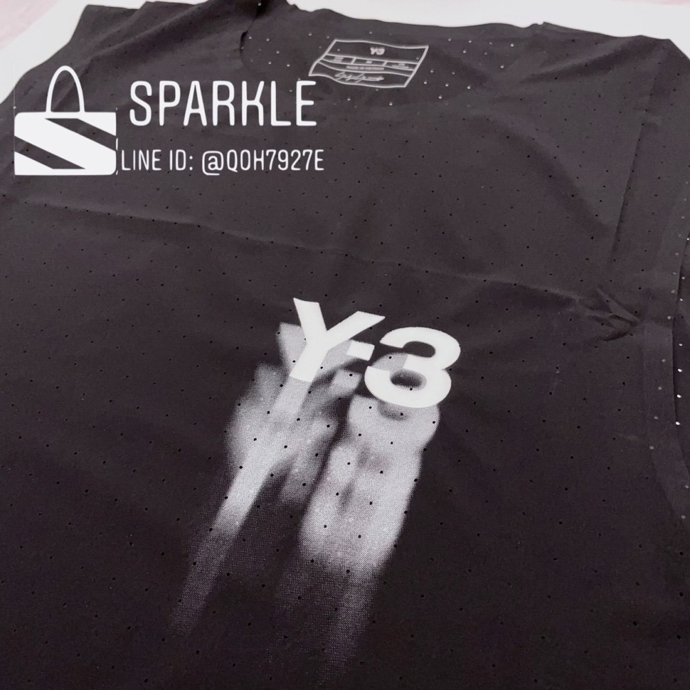 ✴Sparkle歐美精品✴ Y-3黑色陰影白字母網眼速乾坦克背心上衣 Y3背心 IN8745 現貨真品-細節圖8