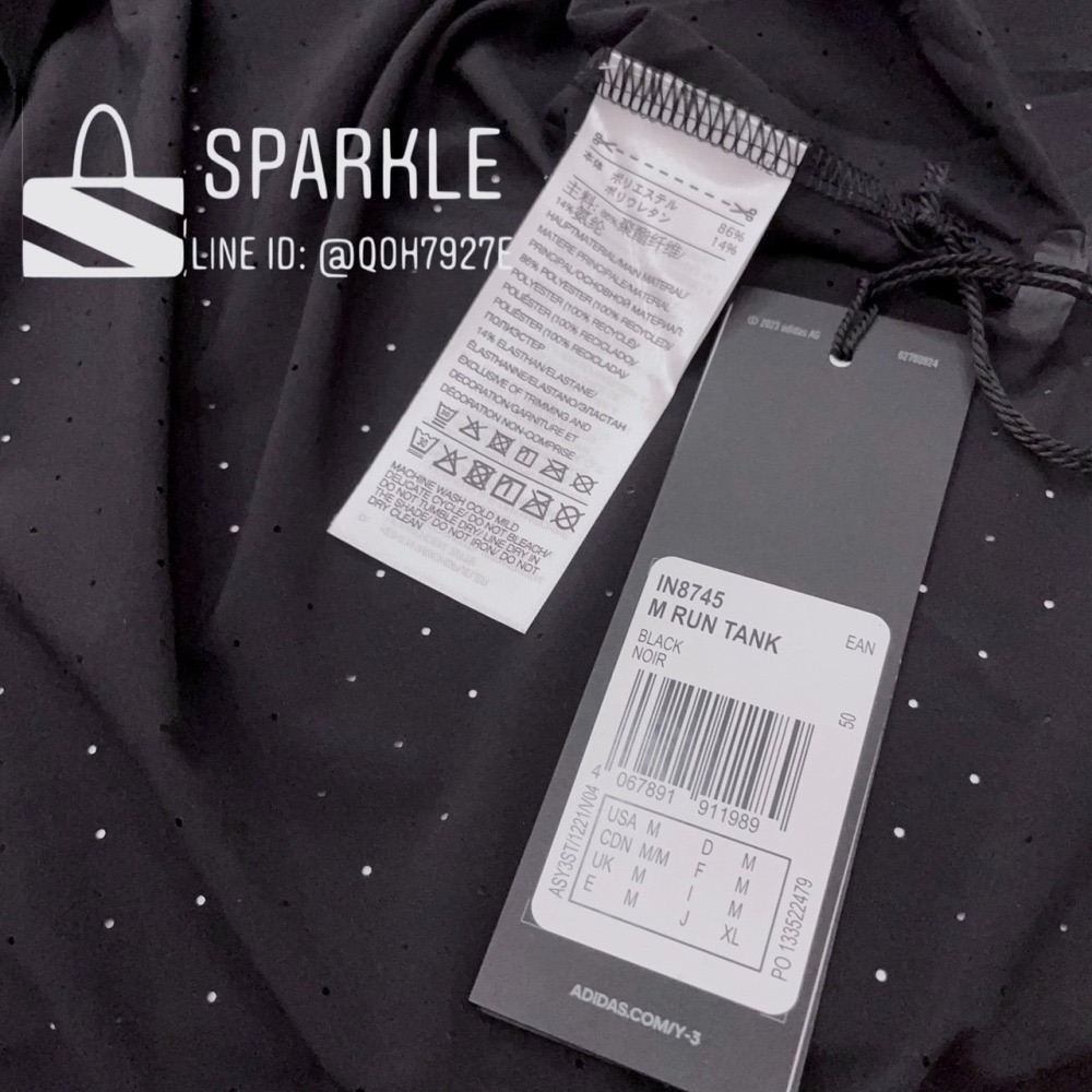 ✴Sparkle歐美精品✴ Y-3黑色陰影白字母網眼速乾坦克背心上衣 Y3背心 IN8745 現貨真品-細節圖11