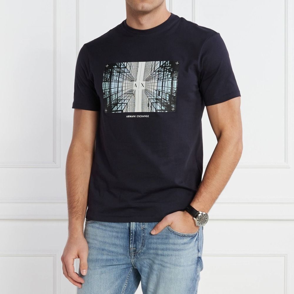 ✴Sparkle歐美精品✴ Armani Exchange AX 城市建築短袖上衣T恤 現貨真品-細節圖2