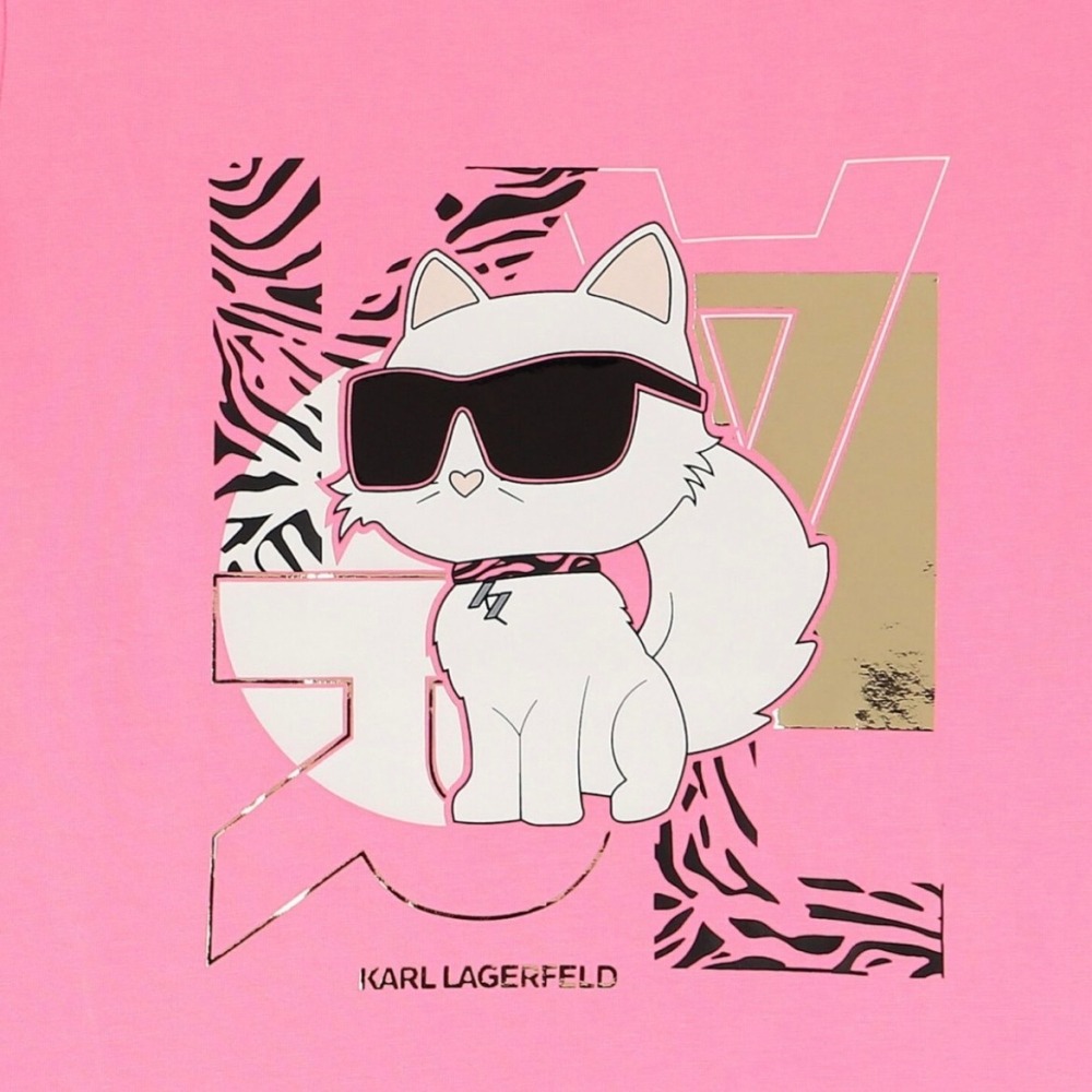 ✴Sparkle歐美精品✴ Karl Lagerfeld 歐版 卡爾貓咪側身短袖T恤上衣 青年版 現貨真品-細節圖3