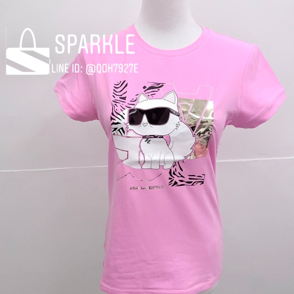 ✴Sparkle歐美精品✴ Karl Lagerfeld 歐版 卡爾貓咪側身短袖T恤上衣 青年版 現貨真品-細節圖5
