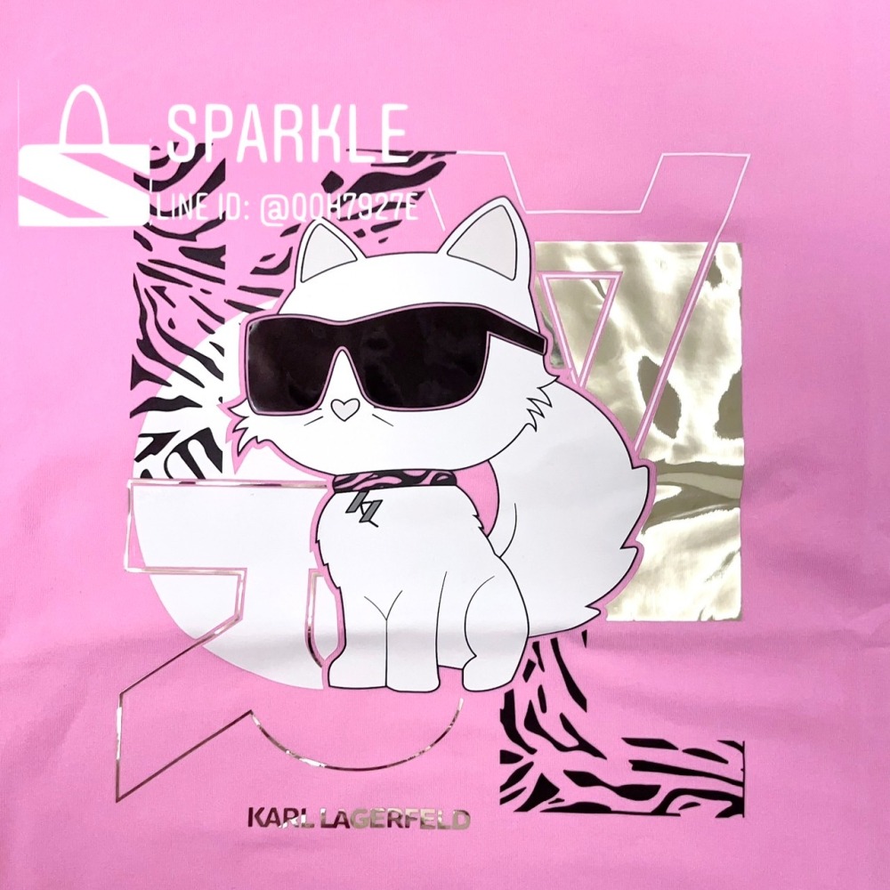 ✴Sparkle歐美精品✴ Karl Lagerfeld 歐版 卡爾貓咪側身短袖T恤上衣 青年版 現貨真品-細節圖8