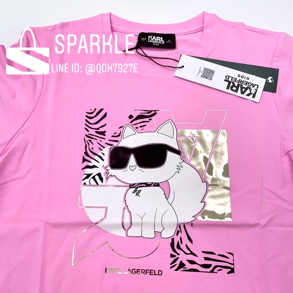 ✴Sparkle歐美精品✴ Karl Lagerfeld 歐版 卡爾貓咪側身短袖T恤上衣 青年版 現貨真品-細節圖9