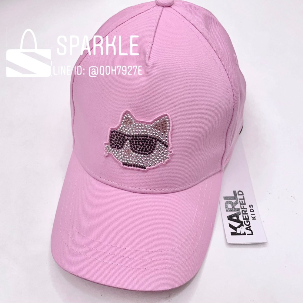✴Sparkle歐美精品✴ Karl Lagerfeld 卡爾貓咪水鑽棒球帽 帽子 遮陽帽 青年版 現貨真品-細節圖6
