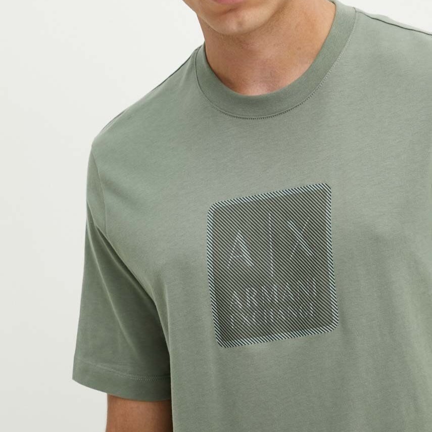 ✴Sparkle歐美精品✴ Armani Exchange AX 膠印斜線方框logo短袖上衣T恤 現貨真品-細節圖2