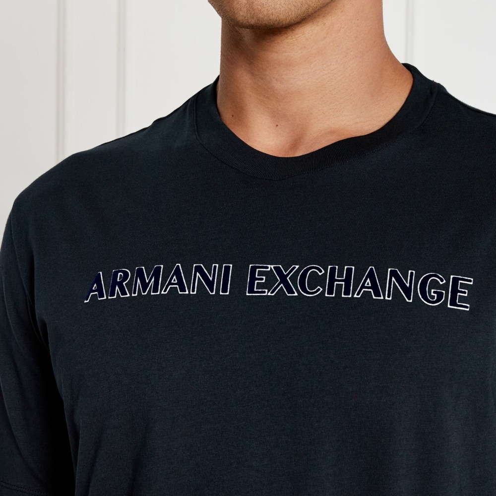 ✴Sparkle歐美精品✴ Armani Exchange AX 植絨字母排字logo短袖上衣T恤 現貨真品-細節圖2