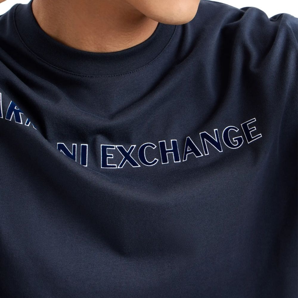 ✴Sparkle歐美精品✴ Armani Exchange AX 植絨字母排字logo短袖上衣T恤 現貨真品-細節圖3