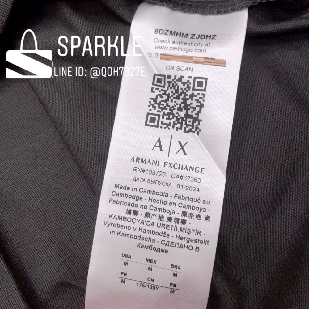 ✴Sparkle歐美精品✴ Armani Exchange AX字母刺繡口袋短袖上衣T恤 現貨真品-細節圖11