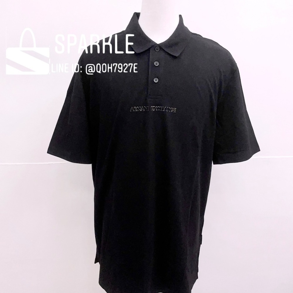 ✴Sparkle歐美精品✴ Armani Exchange  AX 品牌logo排字短袖polo衫 現貨真品-細節圖5