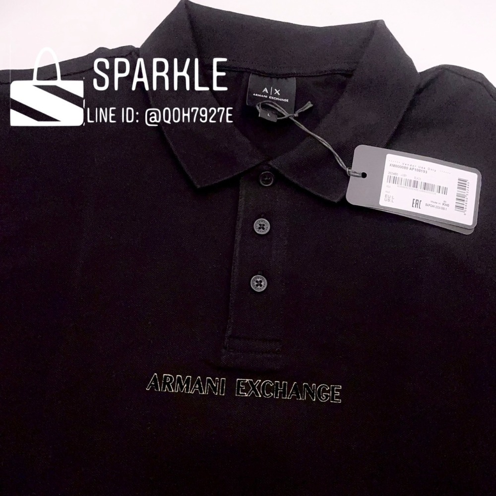 ✴Sparkle歐美精品✴ Armani Exchange  AX 品牌logo排字短袖polo衫 現貨真品-細節圖6