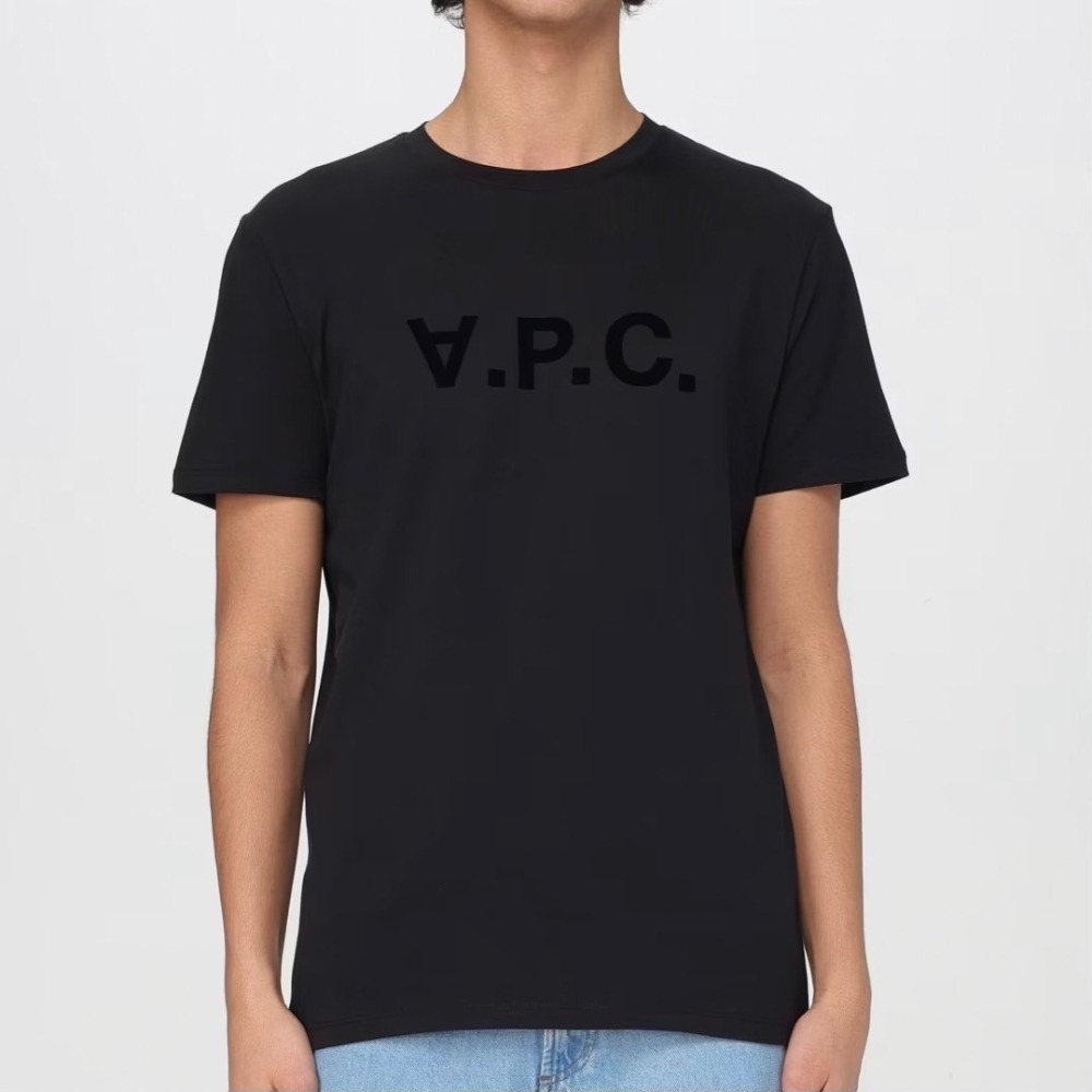 ✴Sparkle歐美精品✴ A.P.C.法國品牌植絨Logo短袖上衣T恤 現貨真品-細節圖2