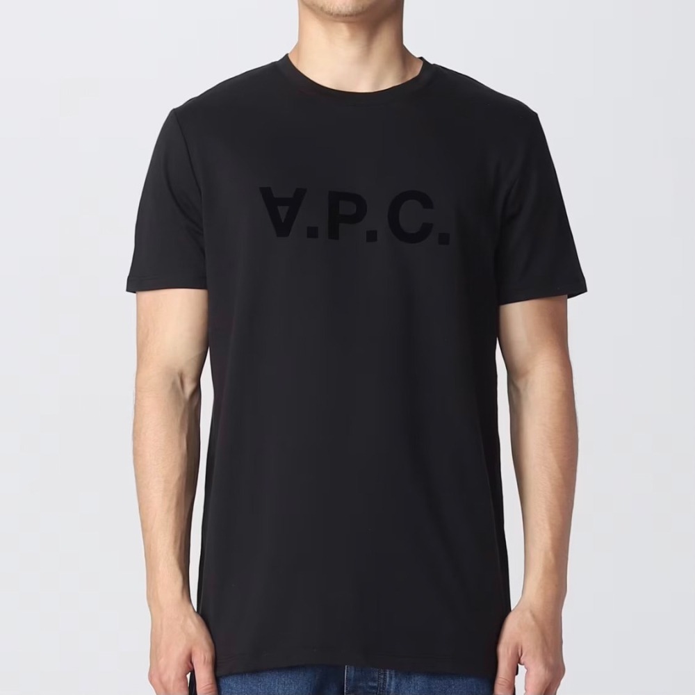 ✴Sparkle歐美精品✴ A.P.C.法國品牌植絨Logo短袖上衣T恤 現貨真品-細節圖4