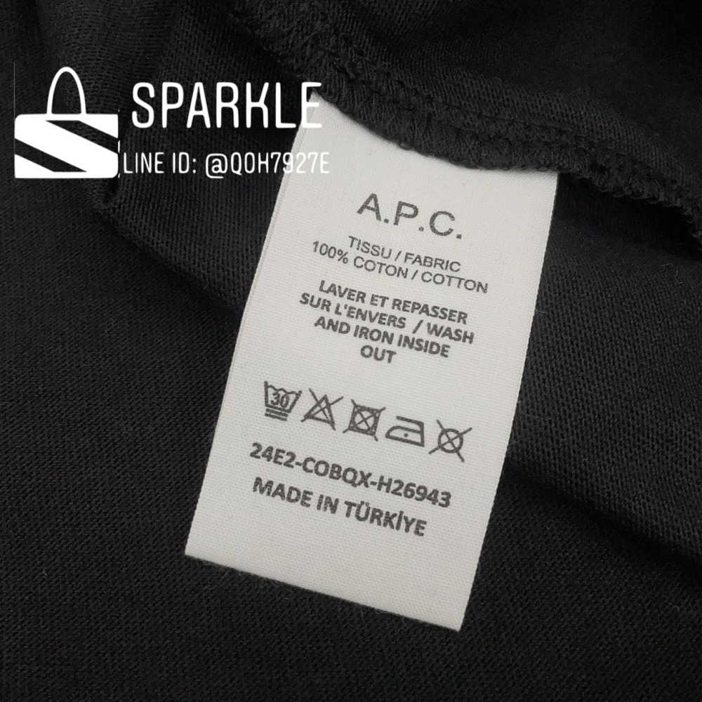 ✴Sparkle歐美精品✴ A.P.C.法國品牌植絨Logo短袖上衣T恤 現貨真品-細節圖11