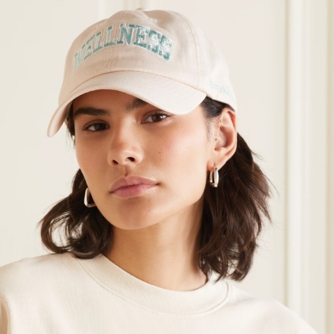 ✴Sparkle歐美精品✴ Sporty& Rich 美國品牌運動休閒品牌刺繡wellness棒球帽 帽子 現貨真品-細節圖2