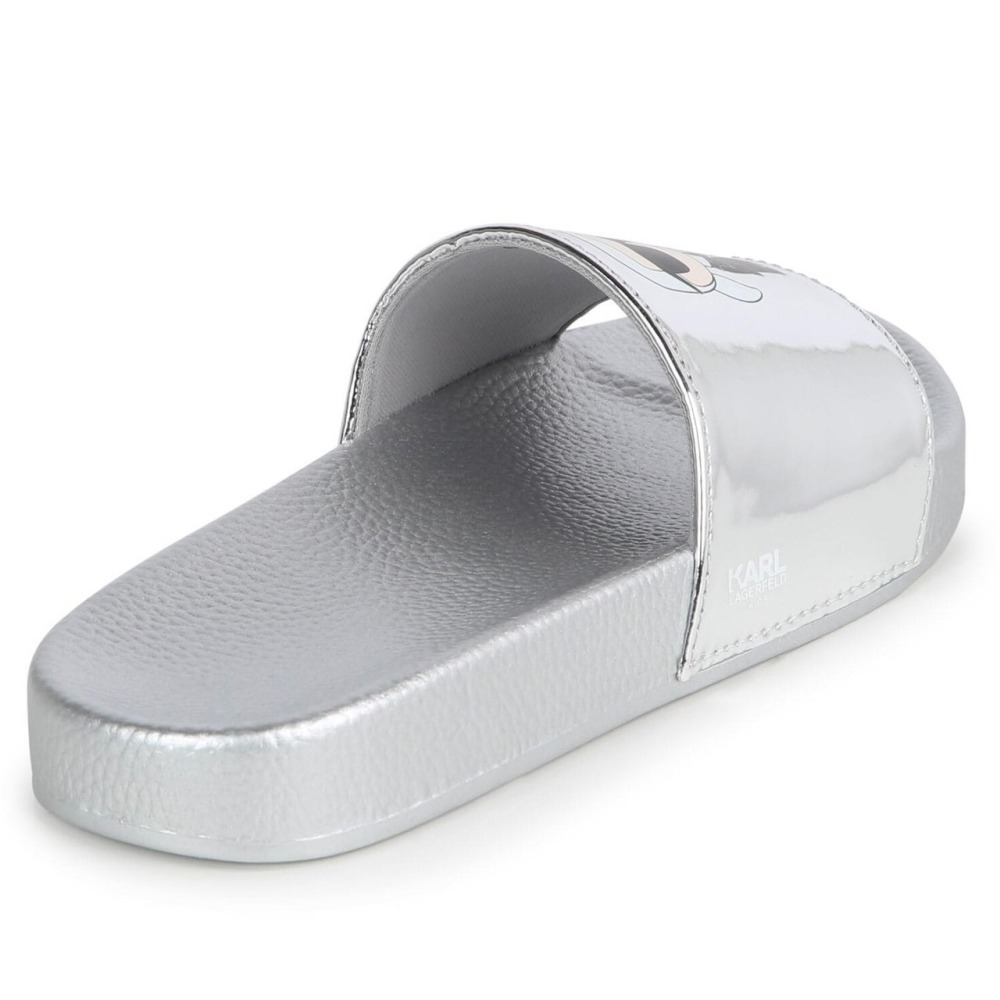 【預購】✴Sparkle歐美精品✴ Karl Lagerfeld 老佛爺卡爾+貓咪 品牌拖鞋 平底涼拖鞋 青年版-細節圖4