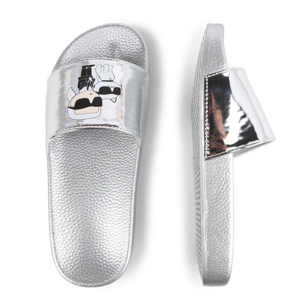 【預購】✴Sparkle歐美精品✴ Karl Lagerfeld 老佛爺卡爾+貓咪 品牌拖鞋 平底涼拖鞋 青年版-規格圖11