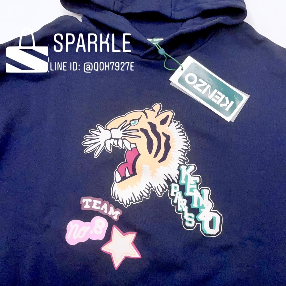 ✴Sparkle歐美精品✴ KENZO 新款虎頭大學帽T / 連帽衛衣 青年版 現貨真品-細節圖9