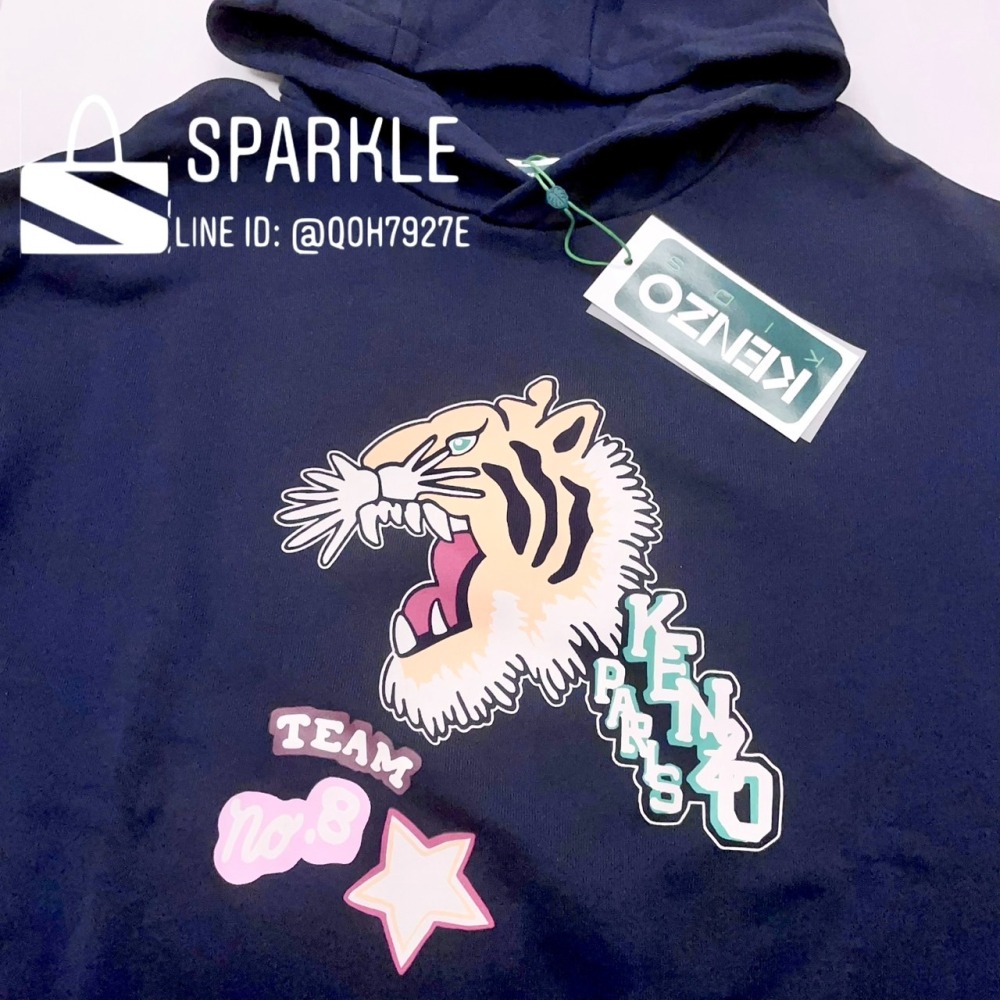 ✴Sparkle歐美精品✴ KENZO 新款虎頭大學帽T / 連帽衛衣 青年版 現貨真品-細節圖10