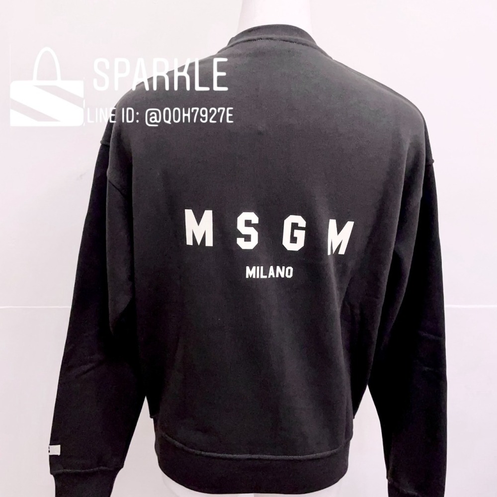 ✴Sparkle歐美精品✴ MSGM 前後Logo刷毛大學T/衛衣 青年版 現貨真品-細節圖8