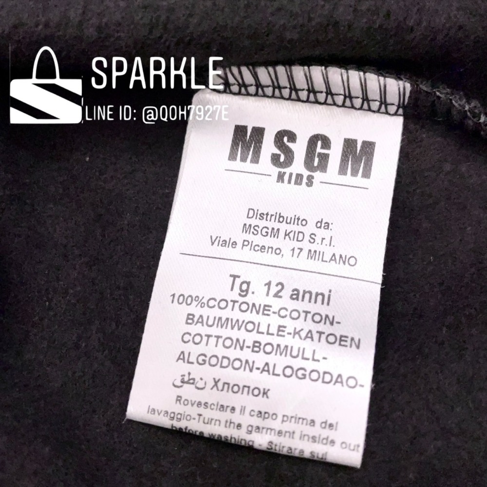 ✴Sparkle歐美精品✴ MSGM 前後Logo刷毛大學T/衛衣 青年版 現貨真品-細節圖9