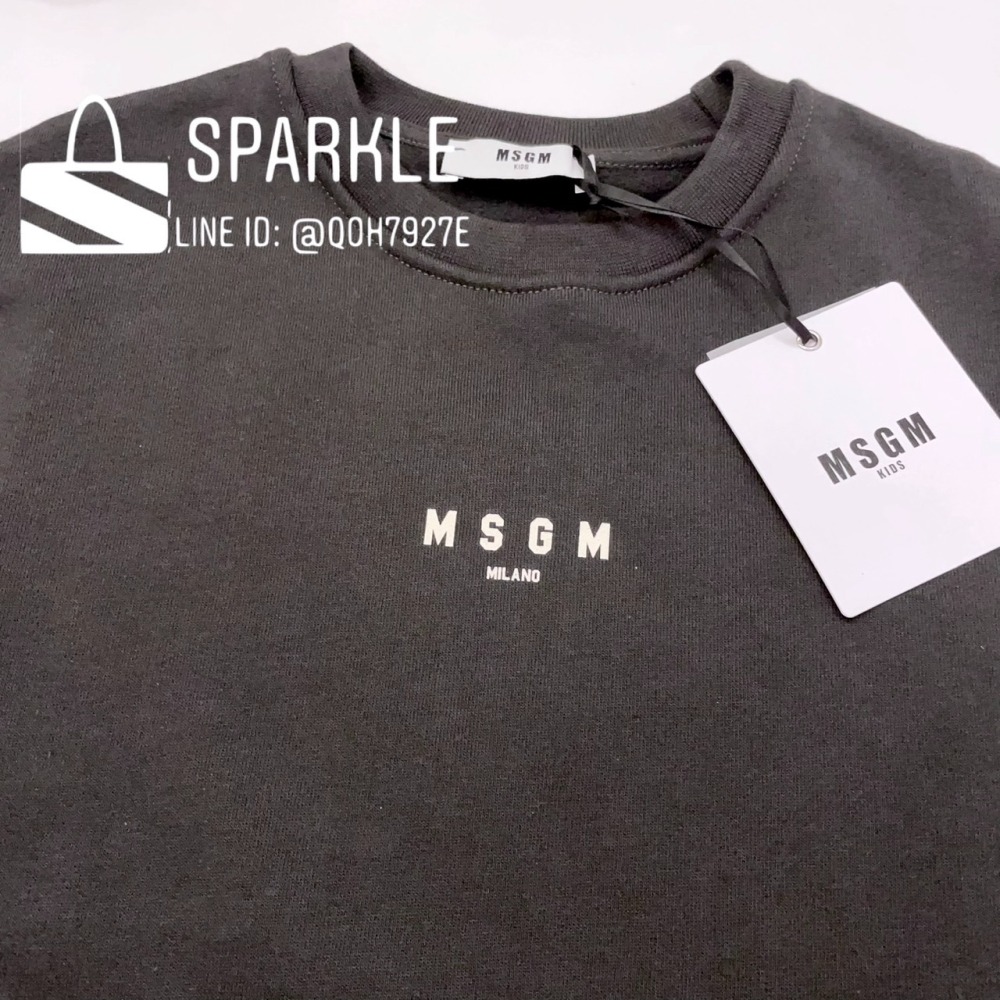 ✴Sparkle歐美精品✴ MSGM 前後Logo刷毛大學T/衛衣 青年版 現貨真品-細節圖11