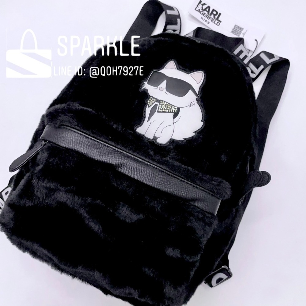 ✴Sparkle歐美精品✴ Karl Lagerfeld 歐版 老佛爺卡爾貓咪雙肩包 後背包 青年版 現貨真品-細節圖8