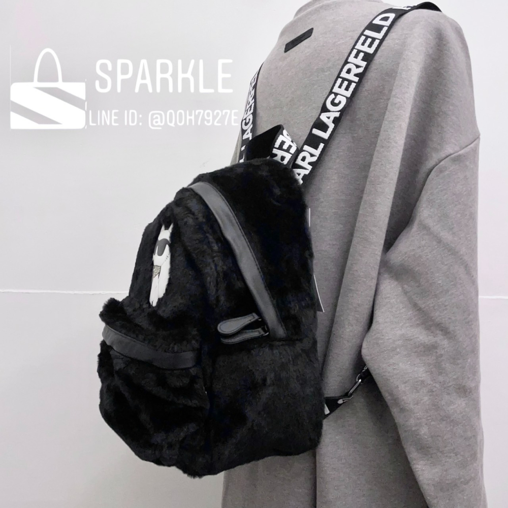 ✴Sparkle歐美精品✴ Karl Lagerfeld 歐版 老佛爺卡爾貓咪雙肩包 後背包 青年版 現貨真品-細節圖7