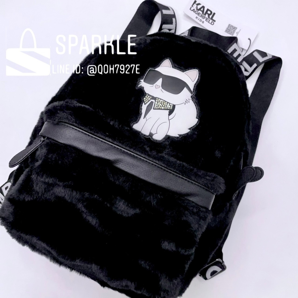 ✴Sparkle歐美精品✴ Karl Lagerfeld 歐版 老佛爺卡爾貓咪雙肩包 後背包 青年版 現貨真品-細節圖8
