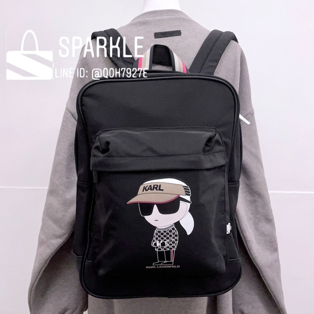 ✴Sparkle歐美精品✴ Karl Lagerfeld 歐版 老佛爺卡爾雙肩包 後背包 青年版 現貨真品-細節圖4