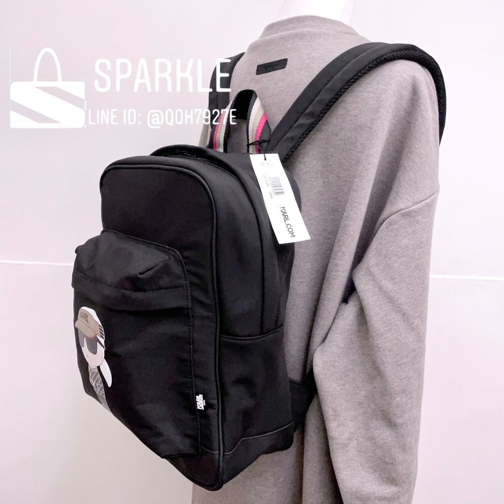 ✴Sparkle歐美精品✴ Karl Lagerfeld 歐版 老佛爺卡爾雙肩包 後背包 青年版 現貨真品-細節圖5