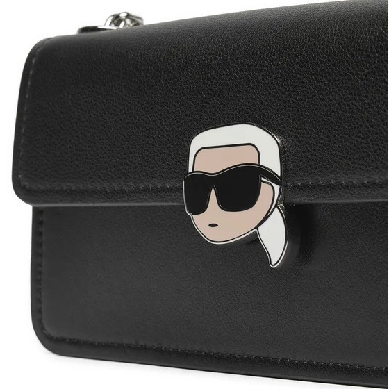 ✴Sparkle歐美精品✴ Karl Lagerfeld 歐版 老佛爺卡爾頭皮革側背包 斜背包 長夾 WOC 現貨真品-細節圖6