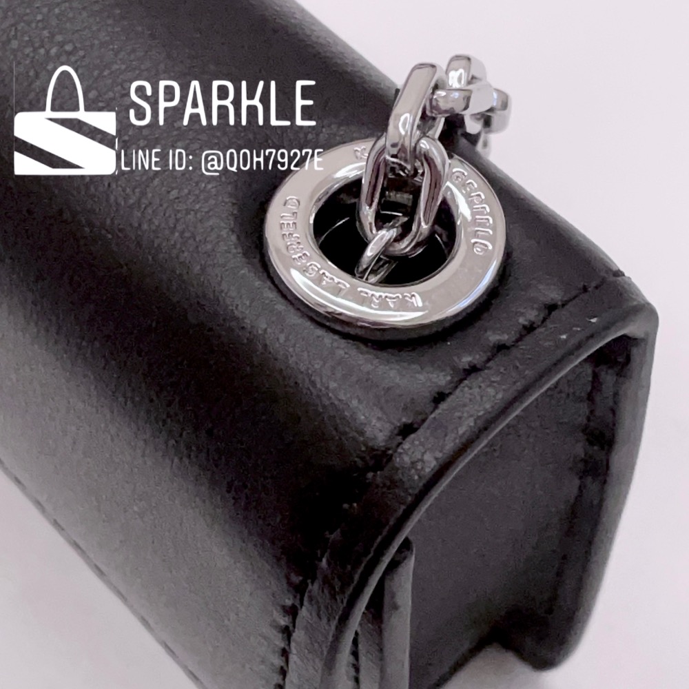 ✴Sparkle歐美精品✴ Karl Lagerfeld 歐版 老佛爺卡爾頭皮革側背包 斜背包 長夾 WOC 現貨真品-細節圖9