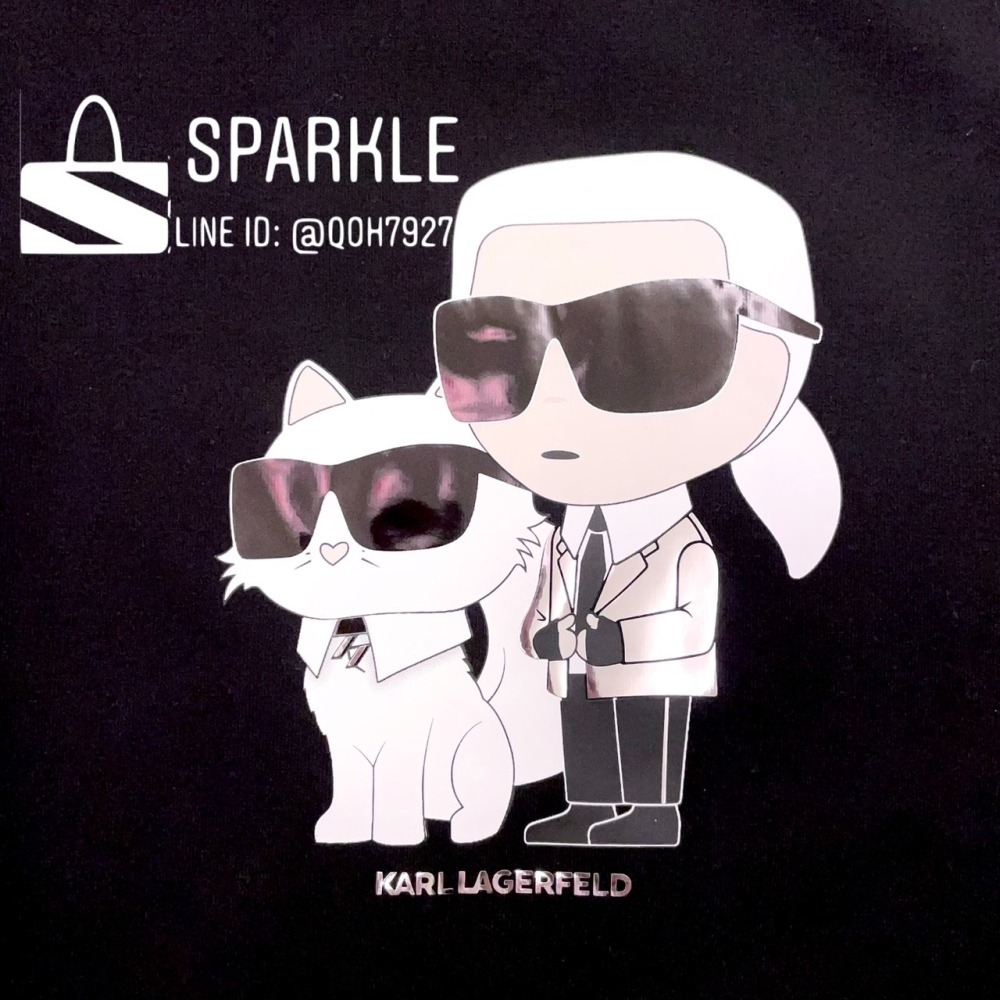 ✴Sparkle歐美精品✴ Karl Lagerfeld 側身老佛爺卡爾貓咪大學Ｔ 衛衣 青年版 現貨真品-細節圖11