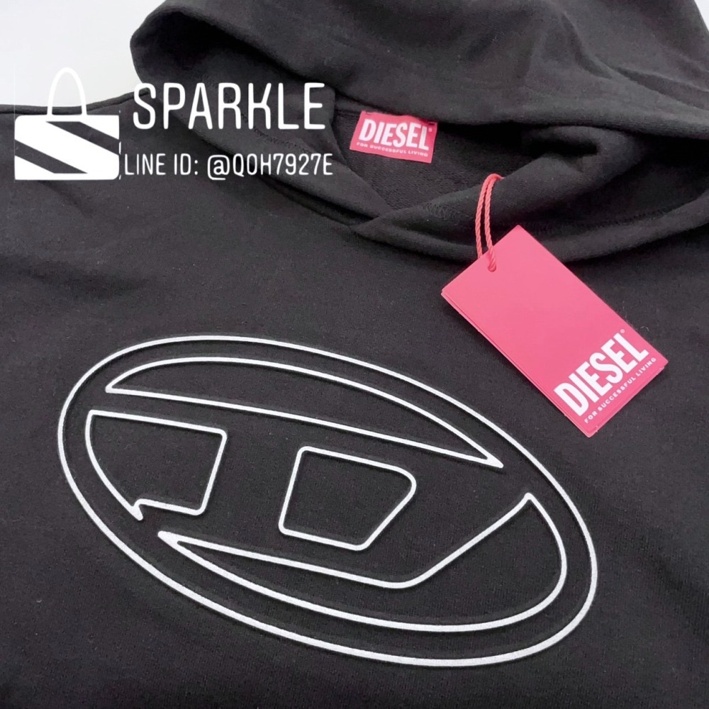 ✴Sparkle歐美精品✴ Diesel Oval D 長袖連帽大學T 連帽衛衣 現貨真品-細節圖9