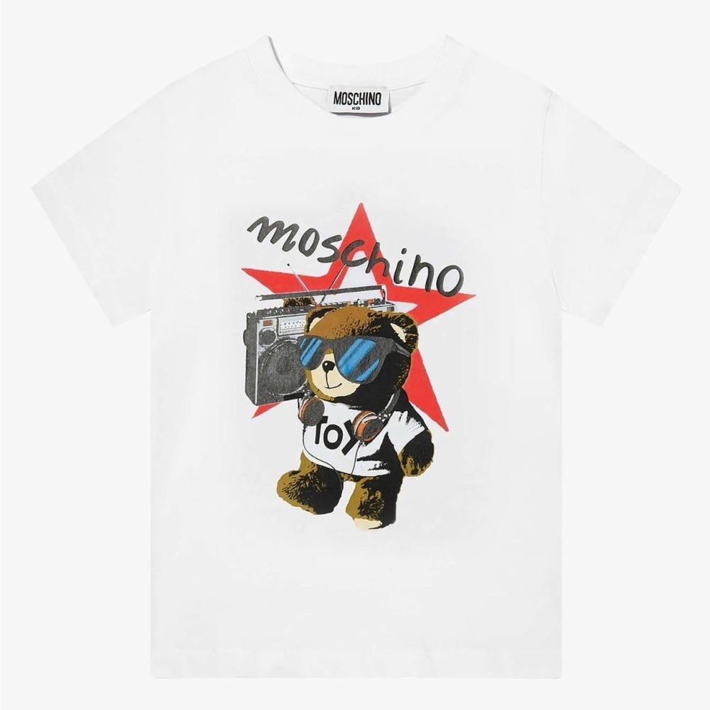 ✴Sparkle歐美精品✴ Moschino 搖滾小熊短袖T恤上衣 青年版 現貨真品-細節圖5