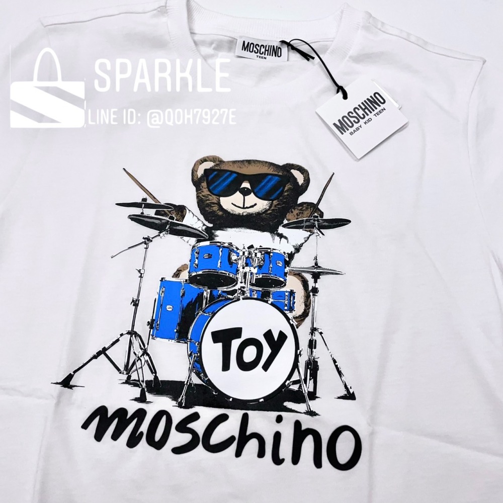 ✴Sparkle歐美精品✴ Moschino 打鼓熊短袖T恤上衣 青年版 現貨真品-細節圖9