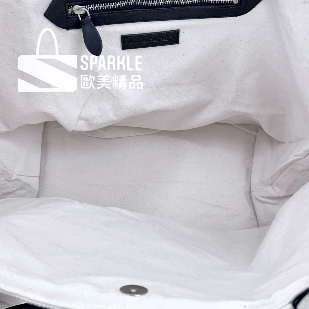 ✴Sparkle歐美精品✴ Karl Lagerfeld 老佛爺卡爾+貓咪繪畫風托特包 購物袋 帆布包 萬用袋 現貨-細節圖10