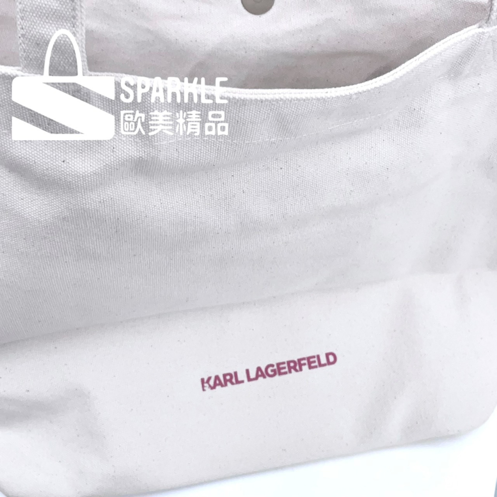 ✴Sparkle歐美精品✴ Karl Lagerfeld 老佛爺卡爾+貓咪繪畫風托特包 購物袋 帆布包 萬用袋 現貨-細節圖11