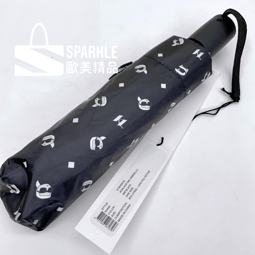 ✴Sparkle歐美精品✴ Karl Lagerfeld 歐線 老佛爺卡爾滿版logo雨傘 現貨真品-細節圖7