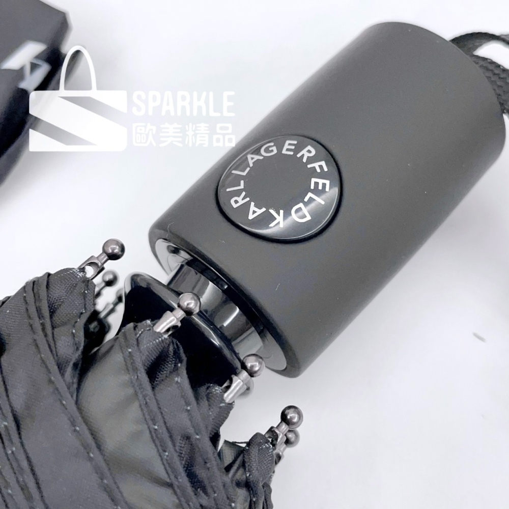 ✴Sparkle歐美精品✴ Karl Lagerfeld 歐線 老佛爺卡爾滿版logo雨傘 現貨真品-細節圖9