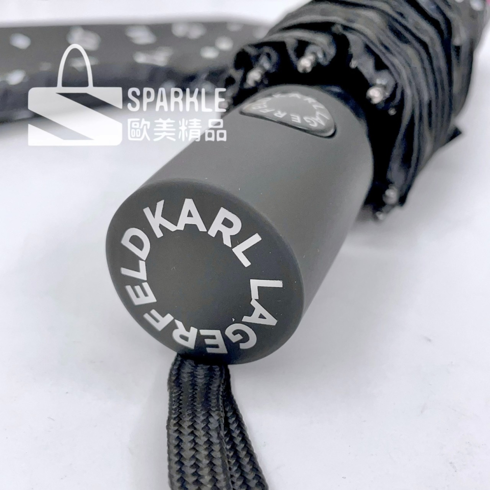 ✴Sparkle歐美精品✴ Karl Lagerfeld 歐線 老佛爺卡爾滿版logo雨傘 現貨真品-細節圖11