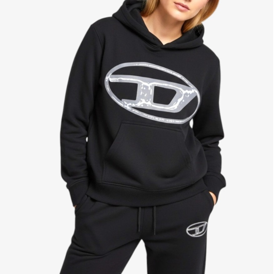 ✴Sparkle歐美精品✴ Diesel Oval D 長袖連帽大學T 連帽衛衣 青年款 現貨真品-細節圖6