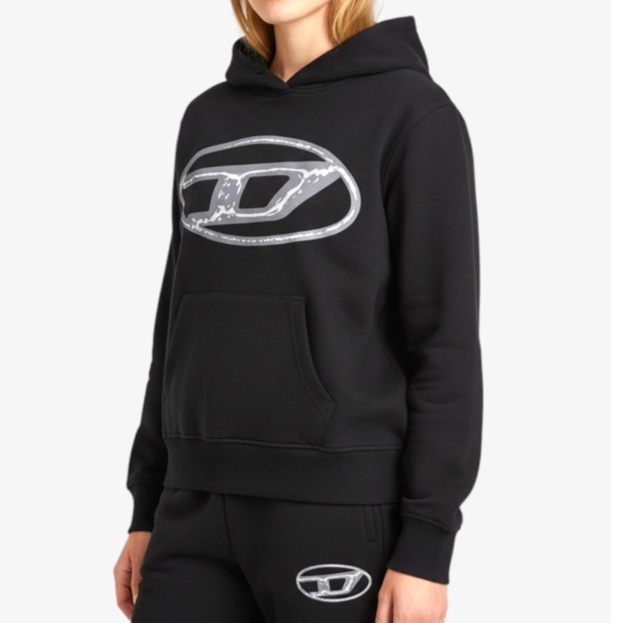 ✴Sparkle歐美精品✴ Diesel Oval D 長袖連帽大學T 連帽衛衣 青年款 現貨真品-細節圖7