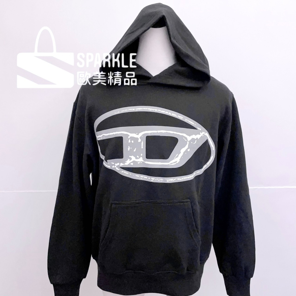 ✴Sparkle歐美精品✴ Diesel Oval D 長袖連帽大學T 連帽衛衣 青年款 現貨真品-細節圖8
