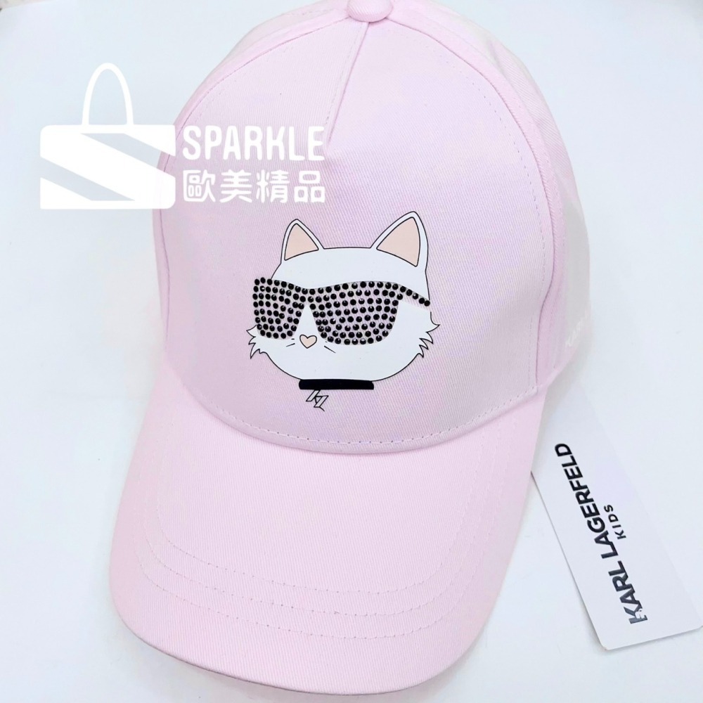 ✴Sparkle歐美精品✴ Karl Lagerfeld 卡爾貓大頭帶鑽墨鏡棒球帽 帽子 青年版 現貨真品-細節圖6