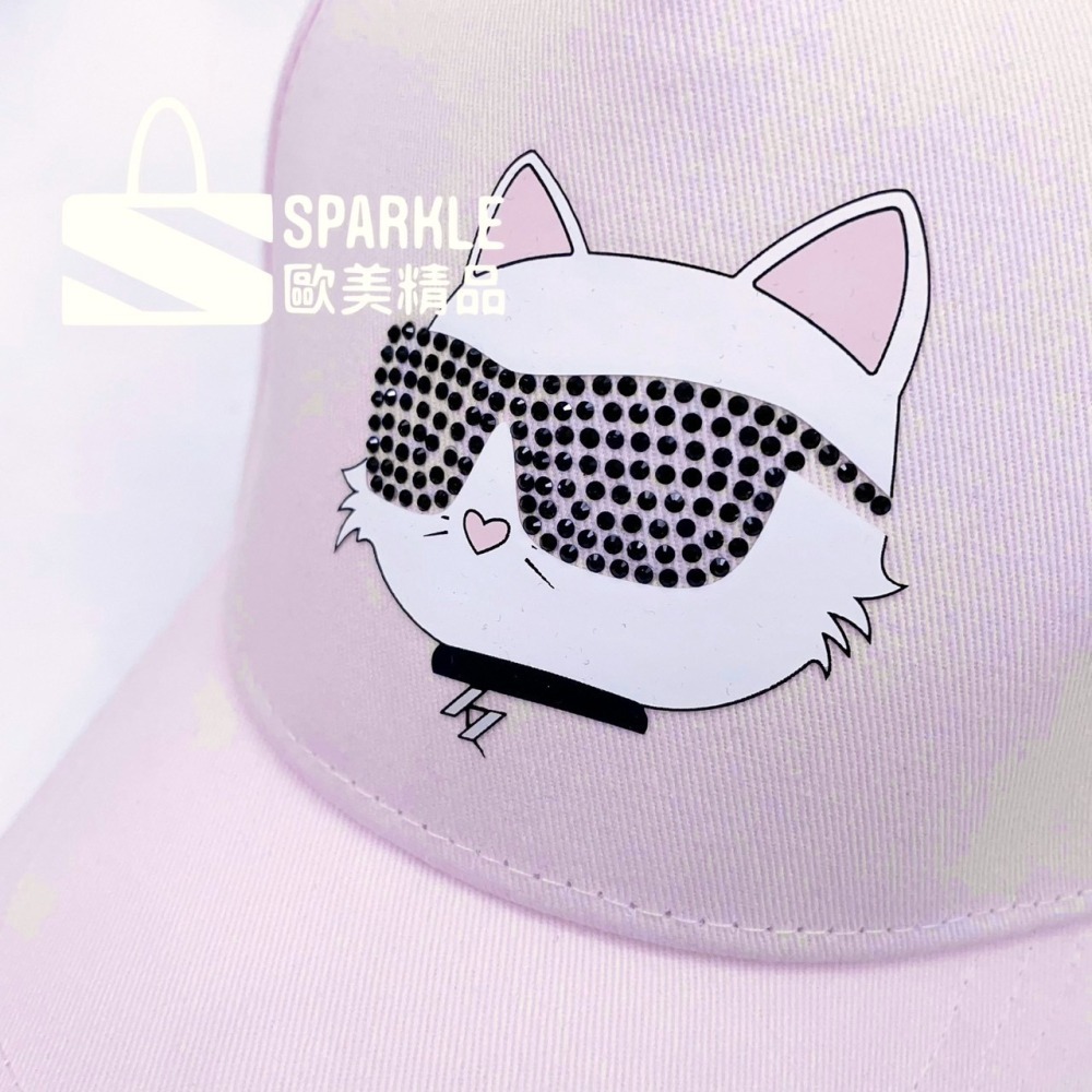 ✴Sparkle歐美精品✴ Karl Lagerfeld 卡爾貓大頭帶鑽墨鏡棒球帽 帽子 青年版 現貨真品-細節圖7