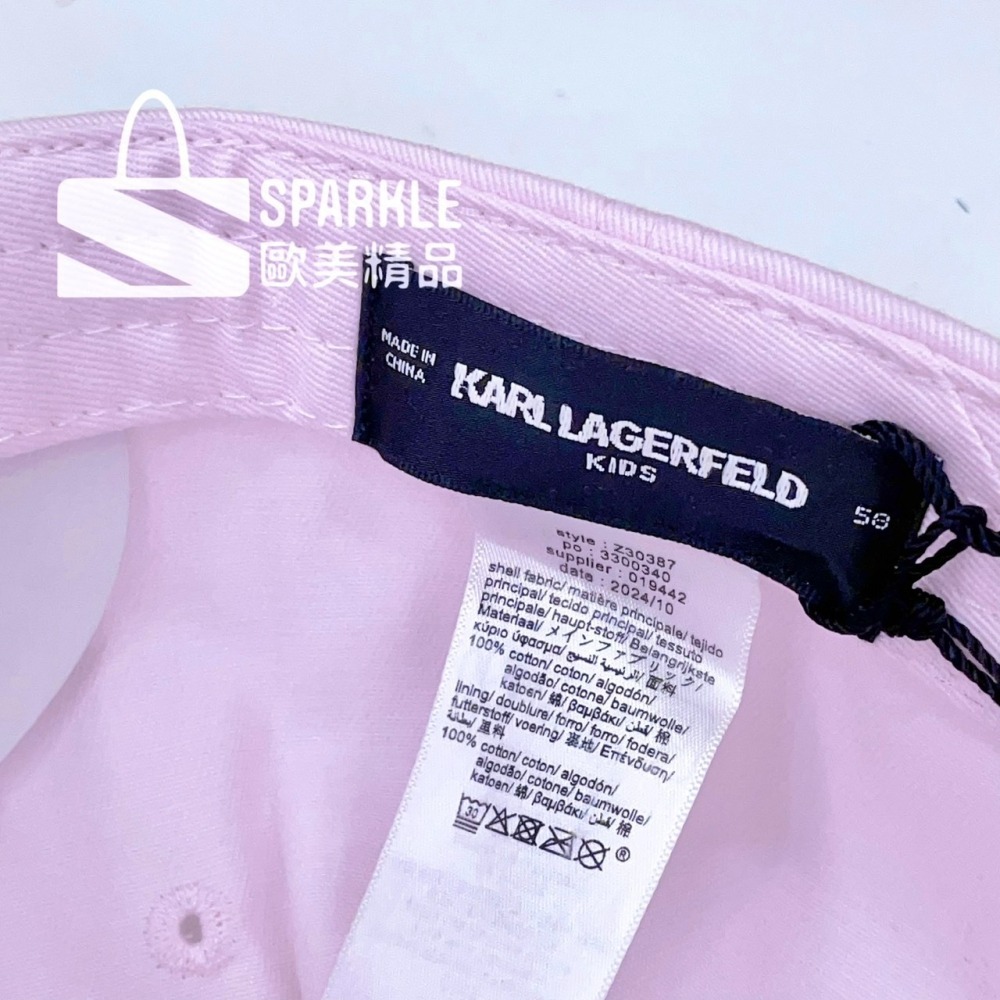 ✴Sparkle歐美精品✴ Karl Lagerfeld 卡爾貓大頭帶鑽墨鏡棒球帽 帽子 青年版 現貨真品-細節圖10