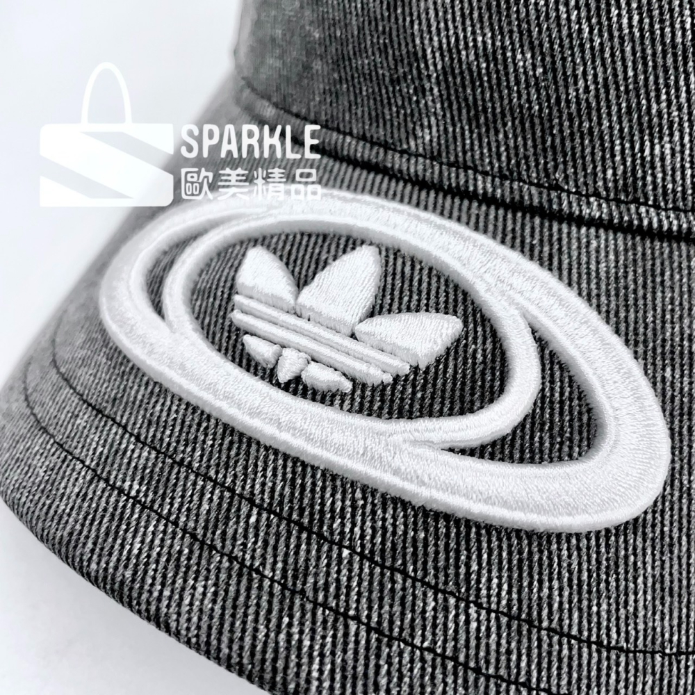 ✴Sparkle歐美精品✴ Adidas 愛迪達刺繡三葉草水洗牛仔灰棒球帽KE1147 帽子 遮陽帽 現貨真品-細節圖9